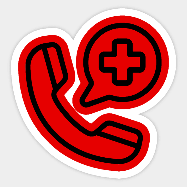 Emergency Call Logo Sticker by FabulousArt